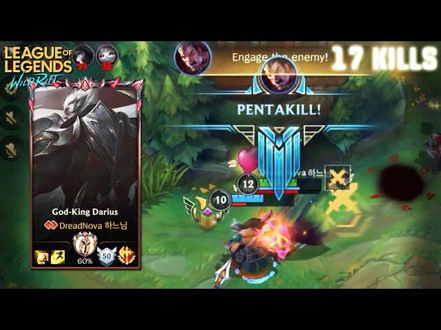 PRO DARIUS INSANE PENTAKILL | BARON LANE GAMEPLAY | WILDRIFT