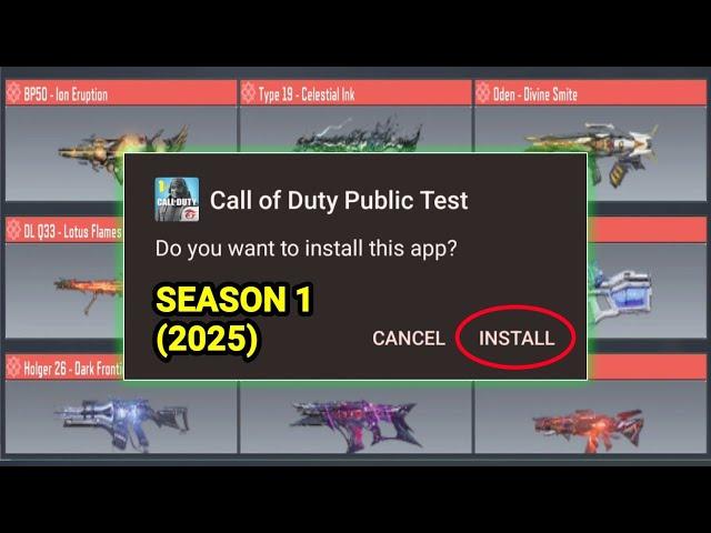 NEW UPDATE FOR TEST SERVER FOR SEASON 1 IN COD MOBILE (2025)