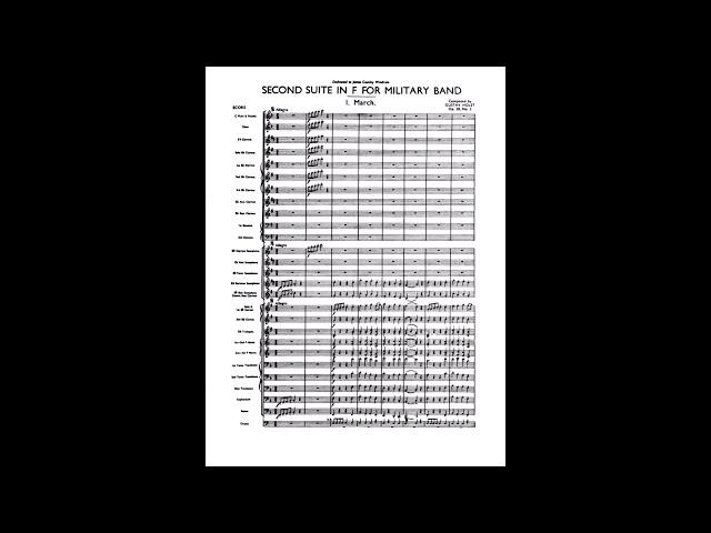 Holst - Second Suite in F for Military Band Op. 28 (Score)