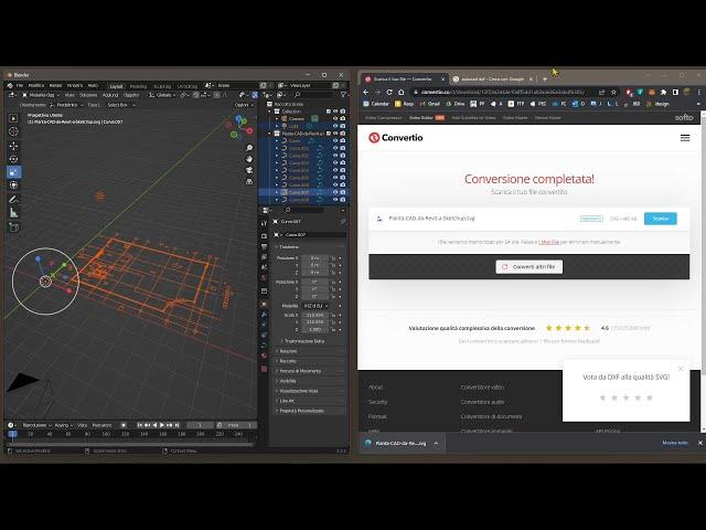 Videoguide - Convert CAD File DXF in SVG Scalable Vector Graphics for Opensource Software Blender