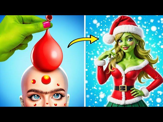  Holiday Transformation: From Nerdy to Gorgeous Grinch Beauty Makeover! TOP Makeup Tricks!