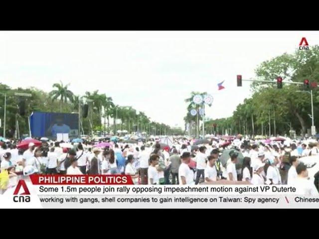 Over 1.5 million members of religious sect rally to oppose Philippine VP Sara Duterte's impeachment