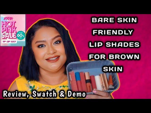 10 Must Haves Lipstick For Brown Skin| Nykaa Hot Pink Sale Recommendation 2024|Affordable & High End