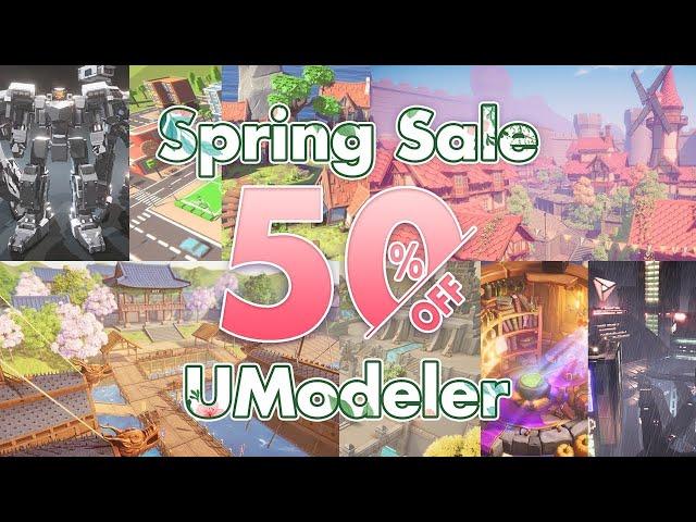 UModeler 50% Off - Unity Asset Store Spring Sale!