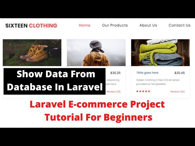 #5  Show Product Data From Database in Laravel | Laravel 9 E-commerce Project Tutorial For Beginners