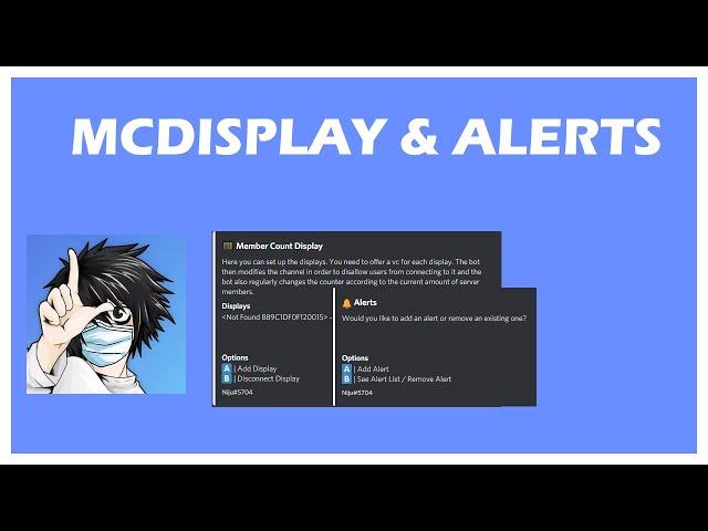 Discord LAWLIET BOT how to add MCDISPLAY and ALERTS