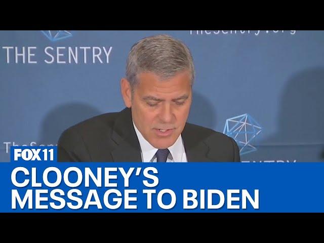 George Clooney calls for Biden to withdraw from race