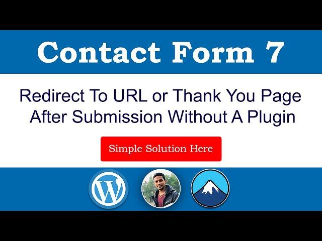 Contact Form 7 Redirect to URL or Thank You Page on Submission  WordPress Tutorial