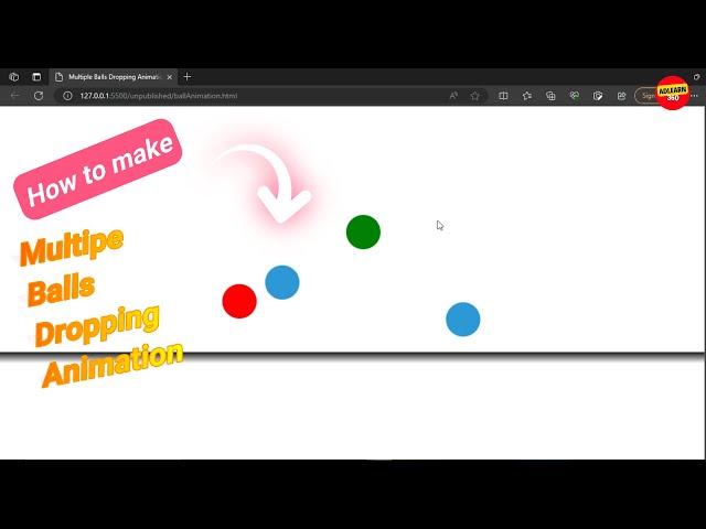 Multiple balls dropping animation | Balls bouncing animation | HTML CSS