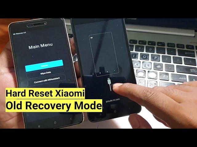 Two methods of hard reset Xiaomi, Old Recovery mode mobile phone logo data cable