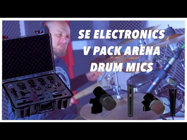 #REVIEW 8 SE Electronics V PACK Arena #drums mics - soundcheck, placements, sounds - Tobias Mertens