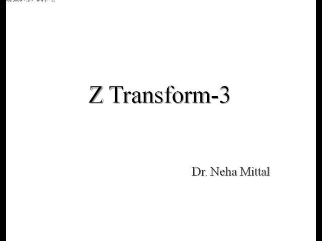 Z - Transform - 3