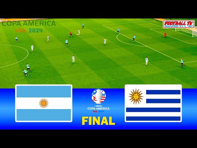 Argentina vs Uruguay / Copa America 2024 Final / PES 2021 Full Match All Goals / PC Gameplay