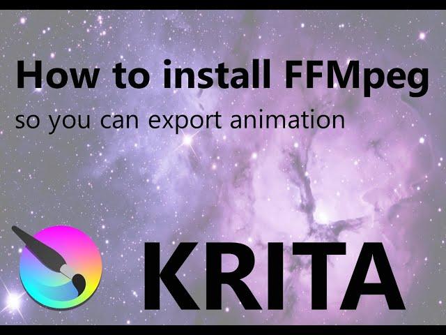 How to install FFMpeg into Krita and export animations