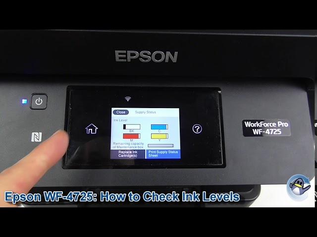 Epson WorkForce Pro WF-4725DWF: How to Check Estimated Ink Levels