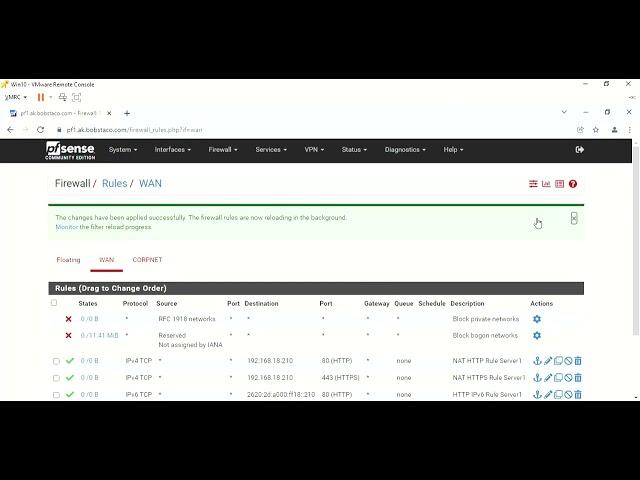 pfSense - IPv6 HTTP & HTTPS Firewall Rules