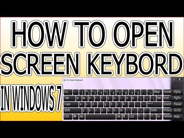 how to open onscreen keyboard in windows 7