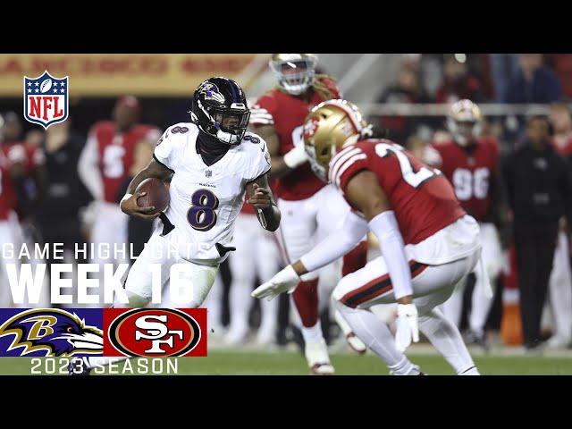 Baltimore Ravens vs. San Francisco 49ers | 2023 Week 16 Game Highlights