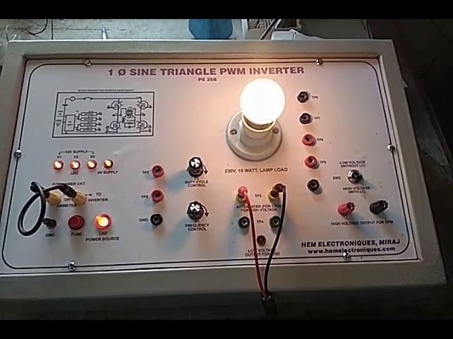 Single phase sine triangle PWM inverter