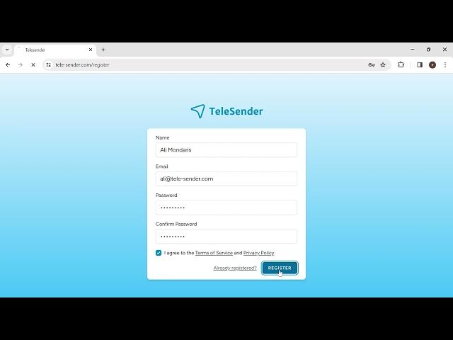 How to Create a Telesender Account - Telegram marketing tool