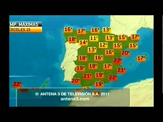 Antena 3 | Informativo matinal: el tiempo música (2011).