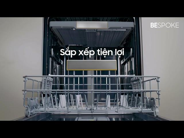 Máy rửa bát thông minh Samsung Bespoke AI: Sạch trong ngoài, diệt khuẩn 99,9%, sấy khô | Samsung