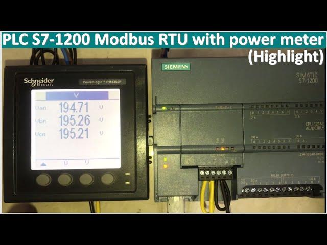 PLC S7-1200 Modbus RTU communication with Schneider power meter