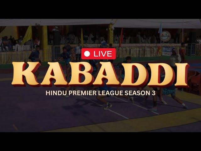 LIVE, Hindu Premier  League VAPI Season 3 || Mens Kabaddi Tournament || ADT Sports