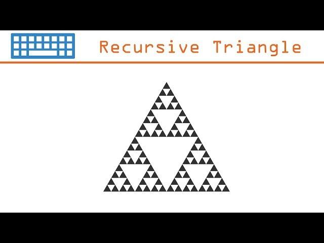 Recursive Fractal Triangles (Sierpinski Triangle) in Java + Processing