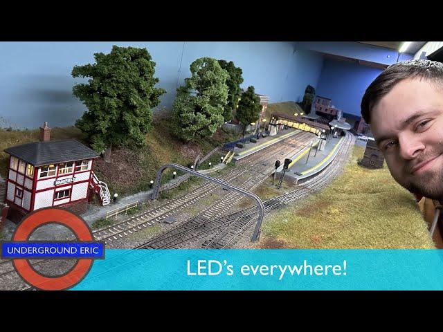 London Underground model railway 17 - layout lighting & footbridge repairs