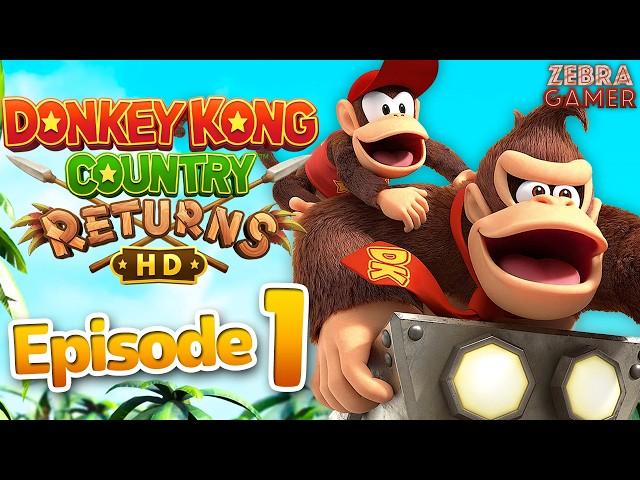 DK is Back! - Donkey Kong Country Returns HD Gameplay Walkthrough Part 1 - World 1 Jungle!