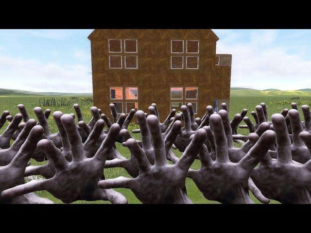 Scary Hand Vs Houses In Garry's Mod! (Part 16)