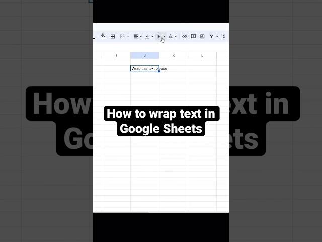 How to wrap text in Google Sheets #shorts #googlespreadsheet #googlesheets #tutorial