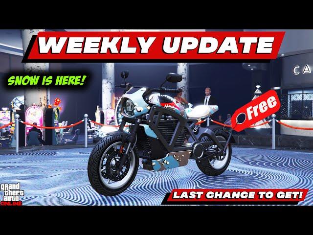 GTA ONLINE WEEKLY UPDATE - SNOW is HERE! FREE CARS! CARS TO BUY! Rare Cars | NEW DLC| 3X Money