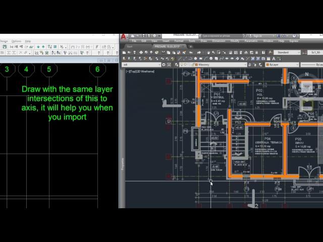 Modelling Masonry in Etabs :  importing walls layout from Autocad dxf