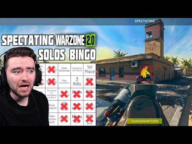 DUMB HACKER - Warzone 2 Solos Spectating Bingo