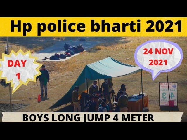 Hp Police Bharti 2021 | Boys Long Jump 4 Meter | 3 Chances | Day 1