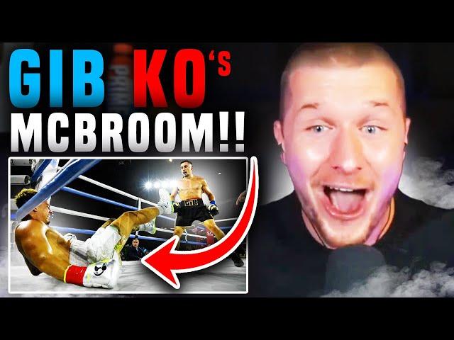 GIB *BRUTALLY* KO's AUSTIN MCBROOM ON HIS OWN EVENT!! | LIVE REACTION