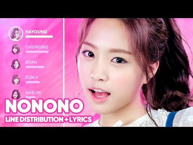 Apink - NoNoNo (Line Distribution + Lyrics Color Coded) PATREON REQUESTED