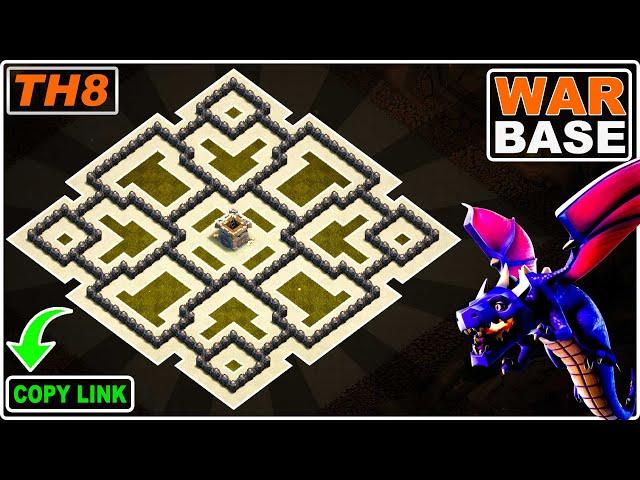 NEW COC TH8 War Base 2023 COPY LINK | Town Hall 8 Base Design - Clash of Clans