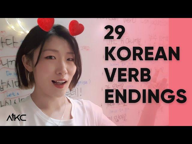 Most Common 29 Korean Verb Endings With PDF