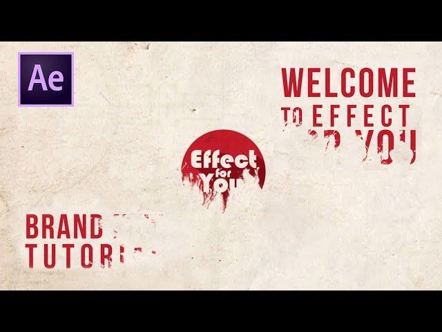 Ink Drop Text and Logo Reveal in After Effect | After Effects Tutorial | By Effect for You.