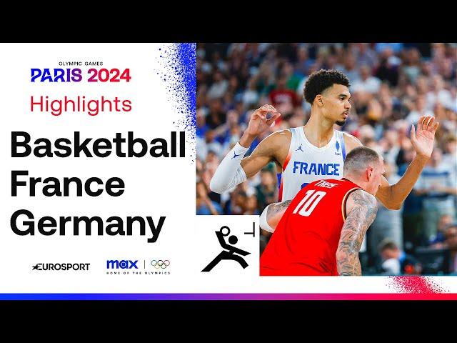 CLOSE BATTLE!  | France vs Germany Men's Semi-Final Basketball Highlights | #Paris2024 #Olympics