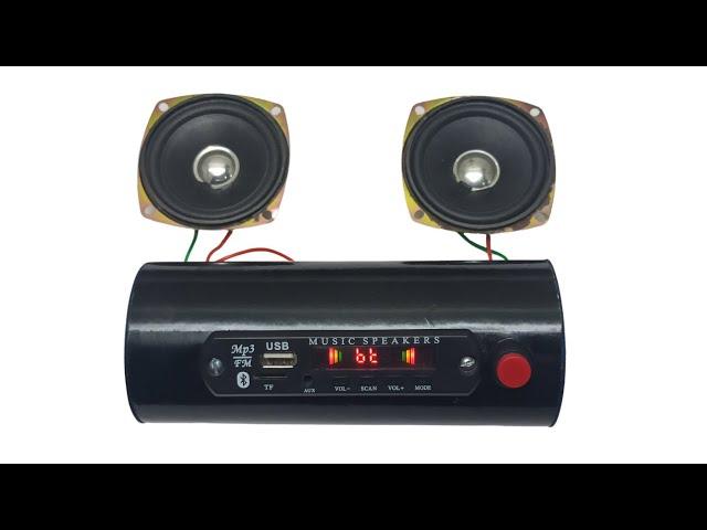 Mini Super Bass Amplifier Using MP3 Bluetooth Module With PAM8403 Board