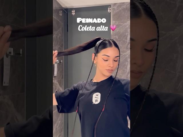 Coleta Alta #peinado #peinados #peinadossencillos #hair #hairtutorial #peinadosrapidos #hairstyle