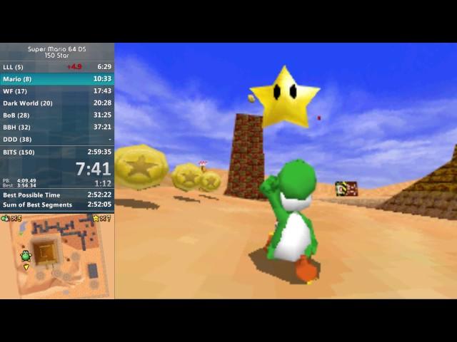 Super Mario 64 DS 150 Star (100%) in 2:59:03