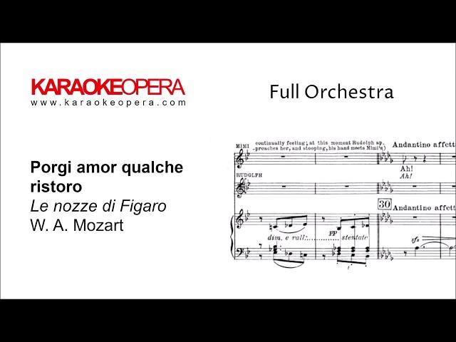 Karaoke Opera: Porgi Amor - Le Nozze di Figaro (Mozart) Orchestra Only version with Music