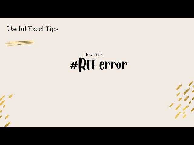 How to fix #REF! error in Excel in seconds! #Shorts