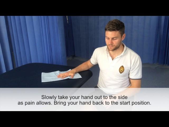 Physiotherapy: assisted shoulder abduction