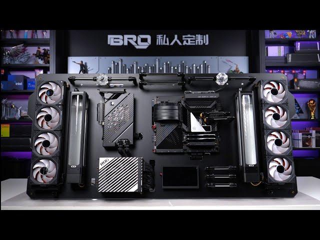 「BRO」4K Water Cooled PC Build BRO Custom Wall Ditched The Chassis.Do You Want This Wall?#pcbuild